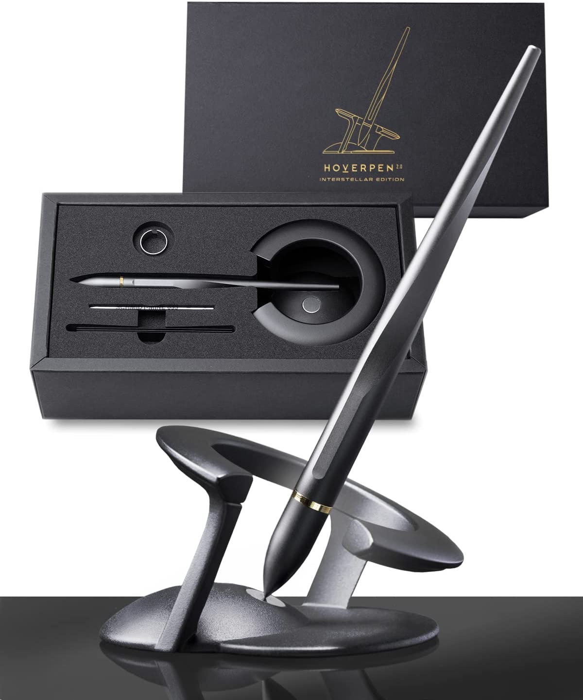 Hoverpen 2.0 - Premium Gold Ball Pen - Space Black