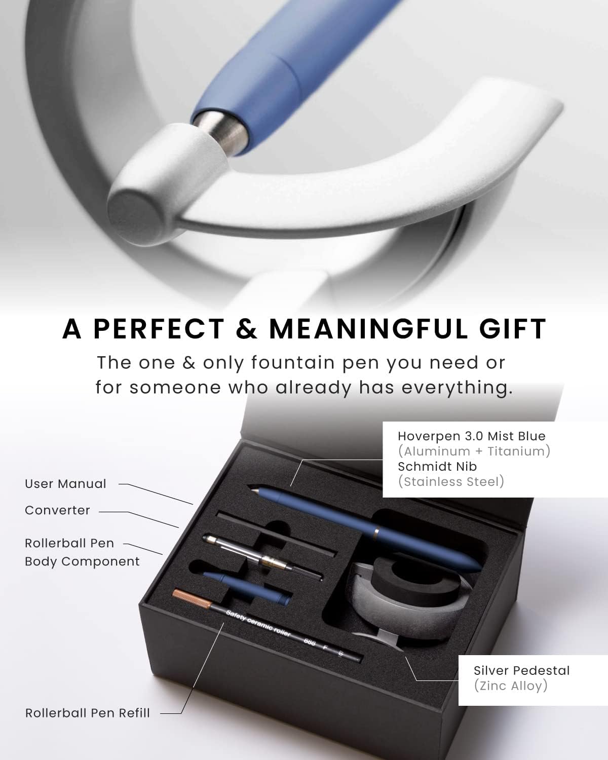 Hoverpen 3.0 Future Edition | 2 in 1 Roller Ball plus Fountain Pen | B