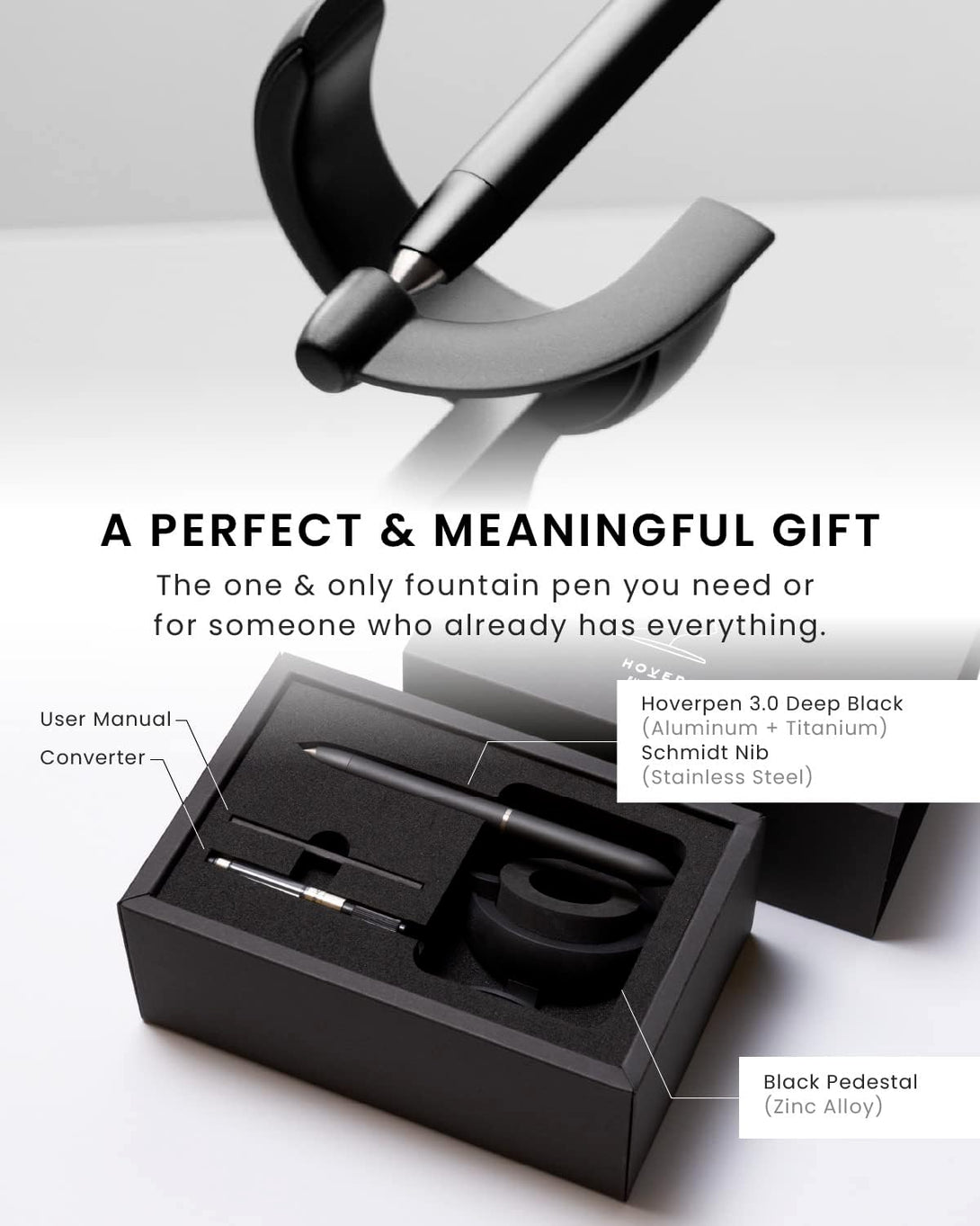 Overpen Hoverpen 3.0 Future Edition - Rollerball Pen Made of Metal Luxury Pen