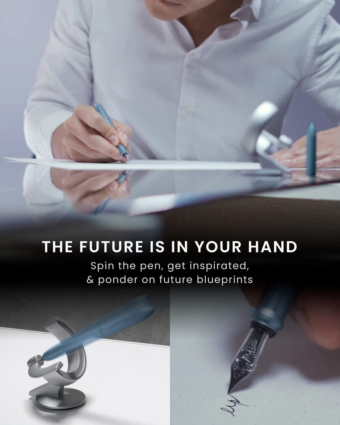 Overpen Hoverpen 3.0 Future Edition - Rollerball Pen Made of Metal Luxury Pen