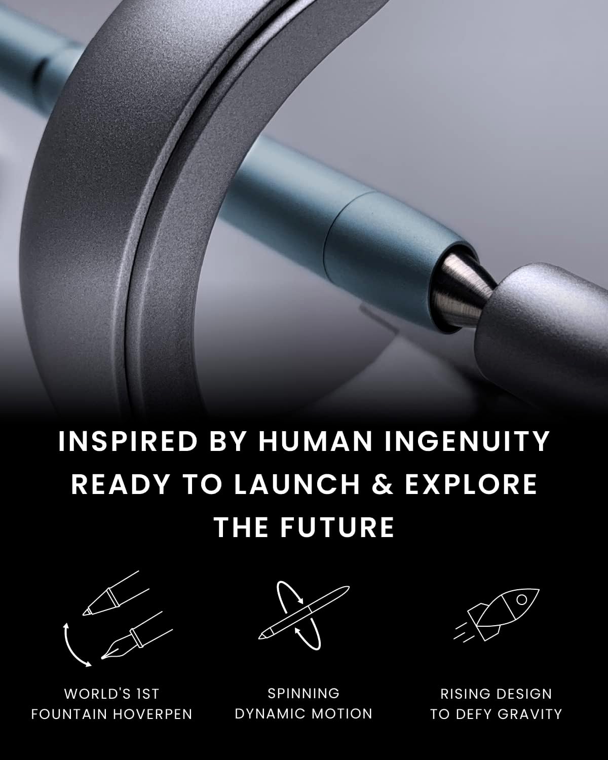 Hoverpen 3.0 Future Edition | 2 in 1 Roller Ball plus Fountain Pen | B
