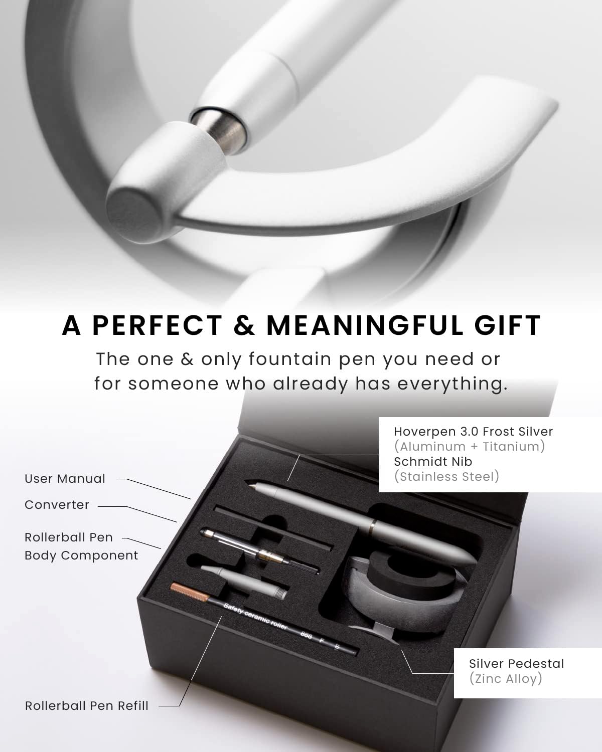 Hoverpen 3.0 Future Edition | 2 in 1 Roller Ball plus Fountain Pen | B