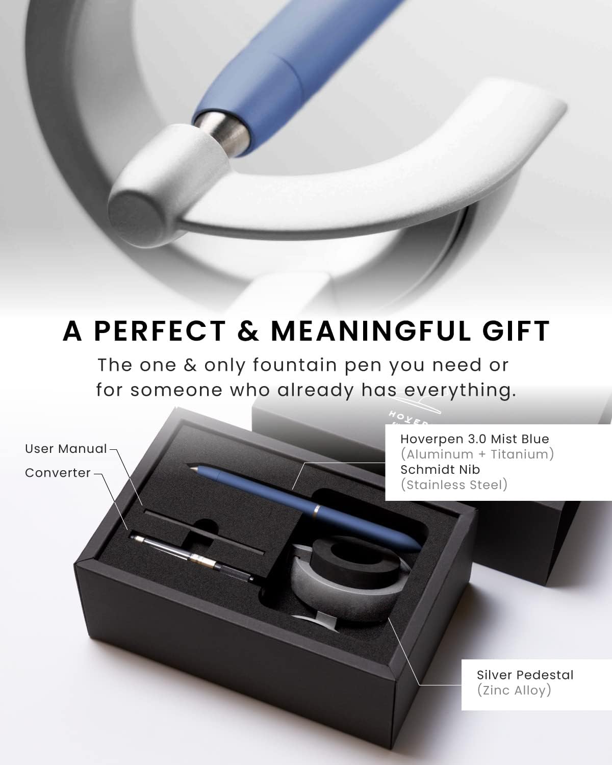 Hoverpen 3.0 Future Edition - Fountain Pen Made of Metal Luxury Pen Be