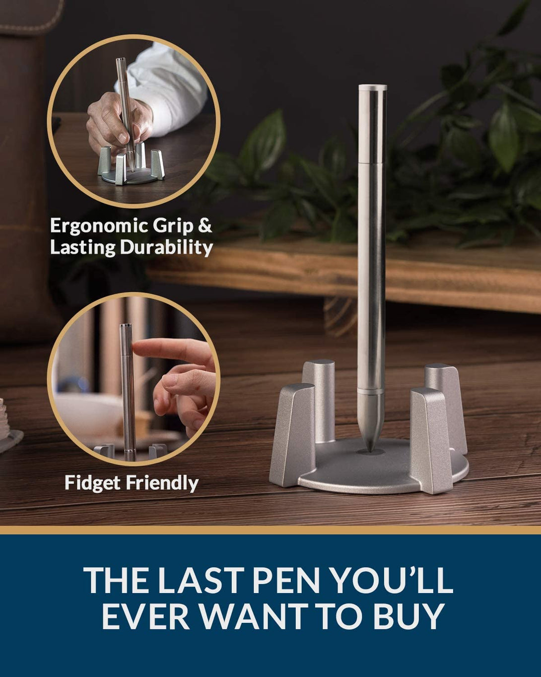ergonomic grip with Hoverpen, fidget friendly pen