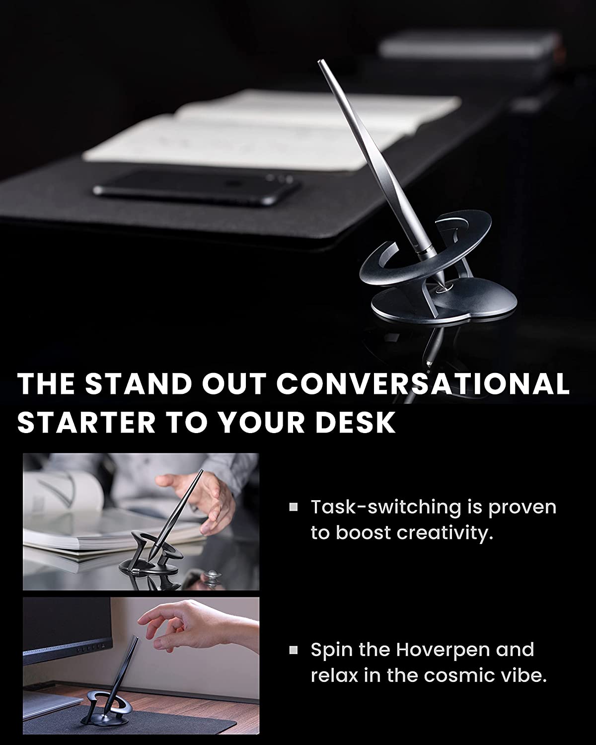 Hoverpen 2.0 - Luxury Designer Pen - Space Black