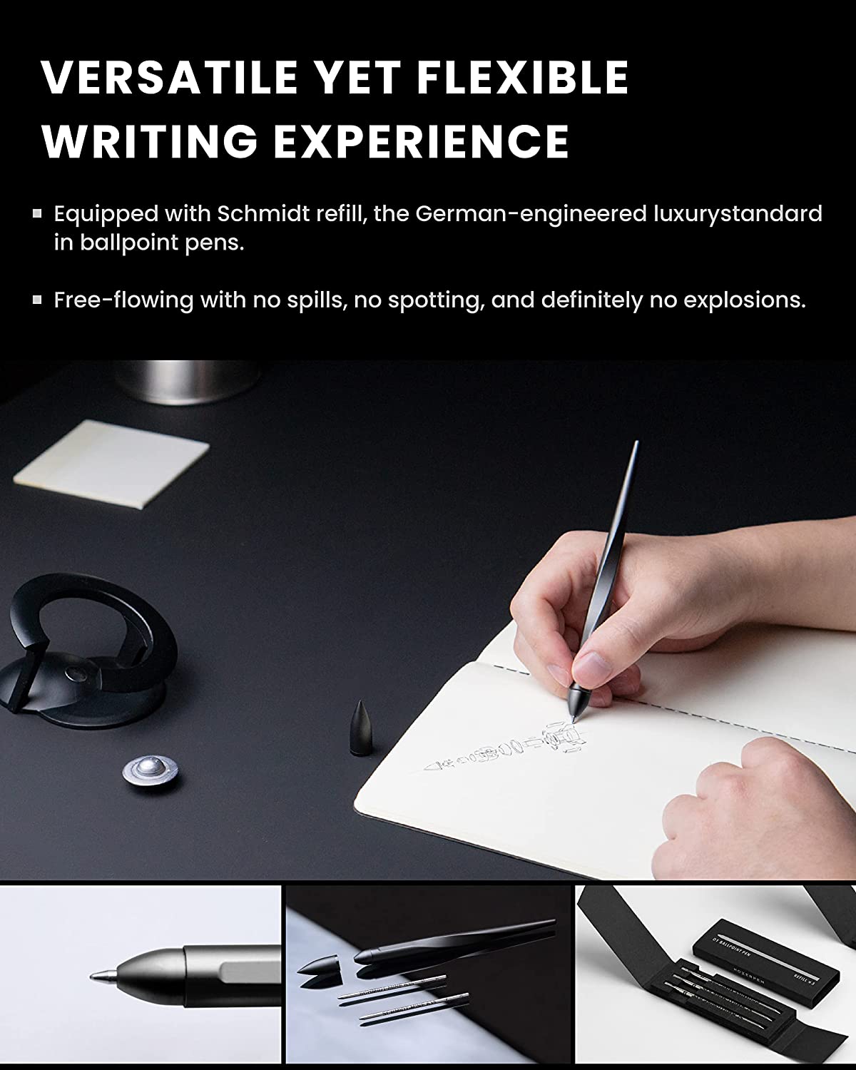 Hoverpen 2.0 - Luxury Designer Pen - Space Black