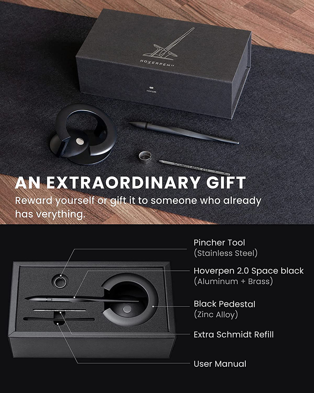 Luxury Gift Set for bosses- Hoverpen Space Black Edition
